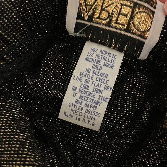 Areo Gold and Black Pants Size Medium - Picture 6 of 7